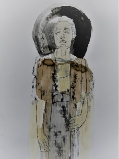 Figure féminine en méditation - Doris Schmitz