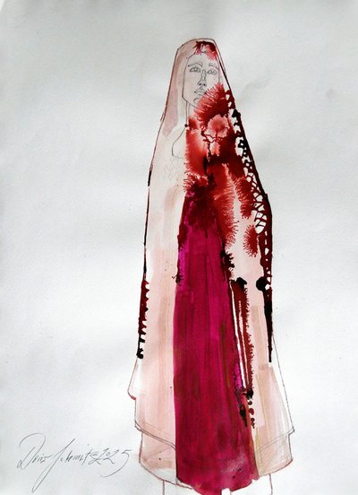 Silhouette drapée de pourpre - Doris Schmitz