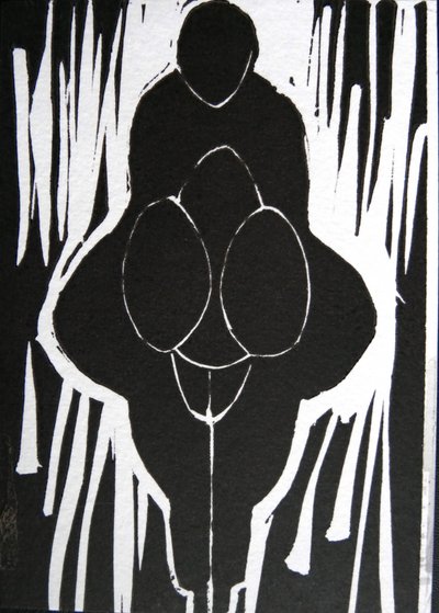 Figurine expressive en noir et blanc - Doris Schmitz