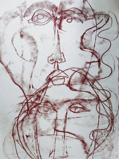Visages cubistes expressifs - Doris Schmitz
