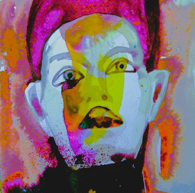 Portrait expressif au néon - Doris Schmitz