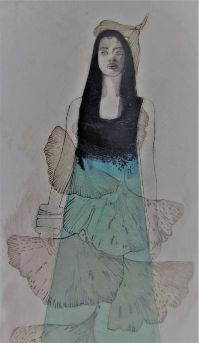 La femme aux feuilles de ginkgo - Doris Schmitz