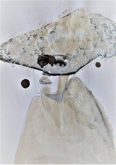 Portrait au chapeau mystérieux - Doris Schmitz