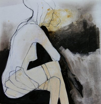 Femme assise, pensive - Doris Schmitz