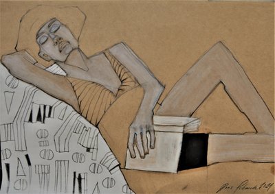 Une femme détendue en train de lire - Doris Schmitz