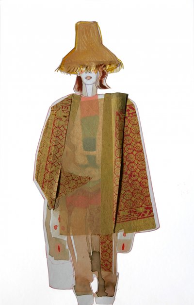 Figure élégante au chapeau de paille - Doris Schmitz