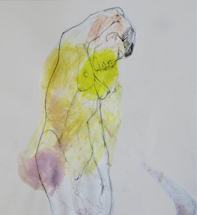 Figurine nue jaune - Doris Schmitz