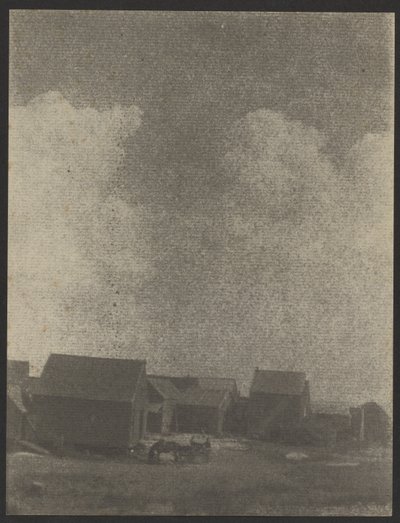 [Bâtiments de ferme avec cheval et charrette] - Doris Ulmann