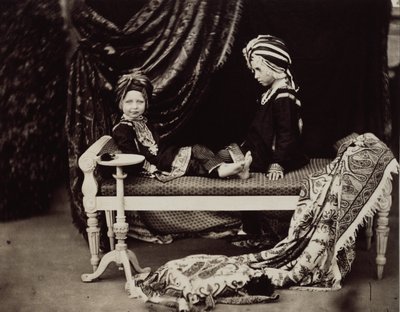 Prince Arthur et Prince Alfred en costume de princes sikhs, Osborne - Dr Ernst Becker