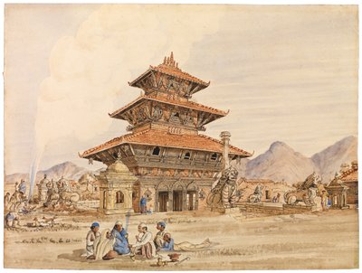 Temple de Devi, Patan, Népal, années 1850 - Dr. Henry Ambrose Oldfield
