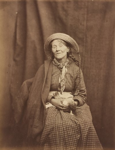 Femme tenant un oiseau mort, asile du comté de Surrey - Dr. Hugh Welch Diamond