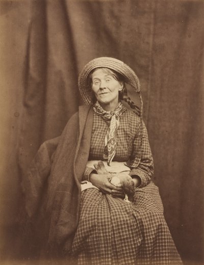 Femme tenant un oiseau mort, Asile du comté de Surrey - Dr Hugh Welch Diamond