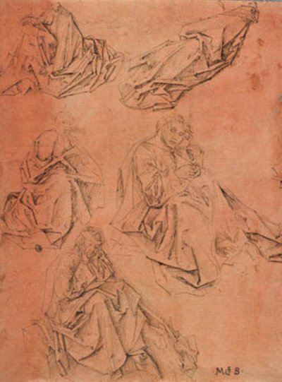 Études de cinq figures reposant ou dormant et un fragment d