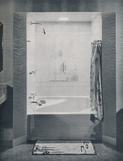 Nouvelle baignoire Neo-Angle de quatre pieds carrés, 1935 - Drix Duryea