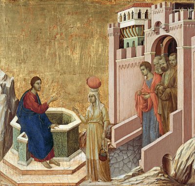 Le Christ et la Samaritaine - Duccio di Buoninsegna