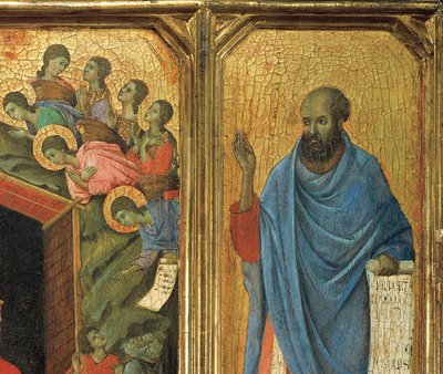 Détail du panneau de prédelle, Retable de la Maestà de Sienne - Duccio di Buoninsegna