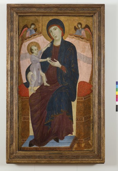 Madone et Enfant en trône et Anges, 1280-85 - Duccio di Buoninsegna