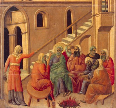 Le reniement de Pierre (détail) - Duccio di Buoninsegna