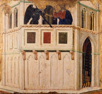 Tentations sur le Temple (détail) - Duccio di Buoninsegna