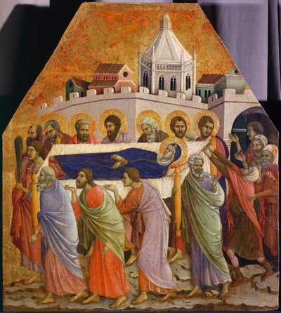Les funérailles de Marie (détail) - Duccio di Buoninsegna
