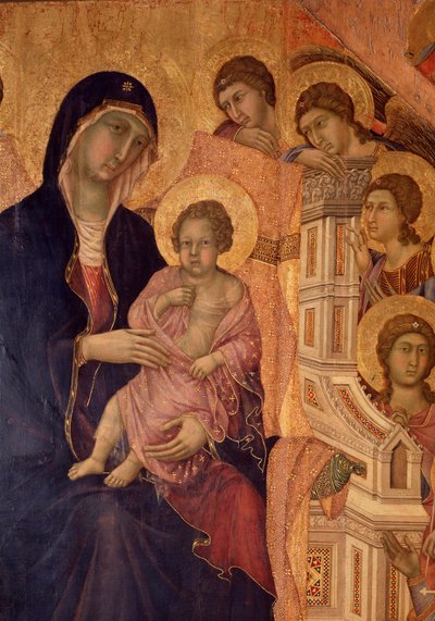 Vierge et enfant sur le trône (La Maestà) - Duccio di Buoninsegna