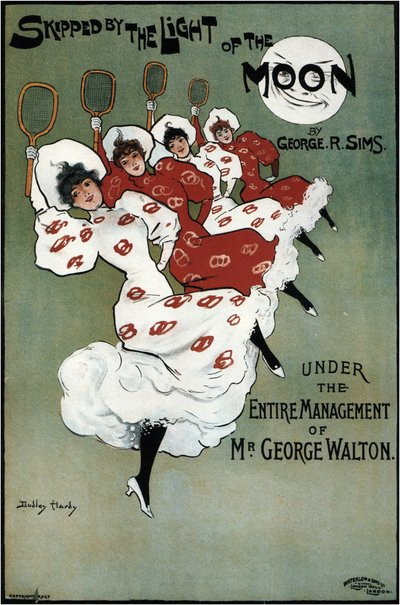 Affiche pour la comédie de George Sims Skipped by the Light of the Moon - Dudley Hardy