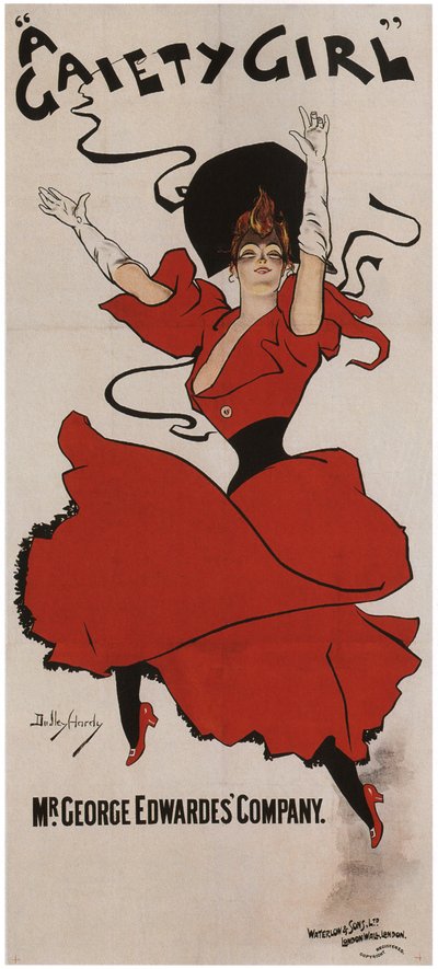 Affiche pour la comédie musicale A Gaiety Girl de Sidney Jones, 1894 - Dudley Hardy