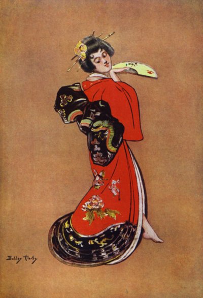 La Geisha, design pour une affiche (lithographie en couleur) - Dudley Hardy