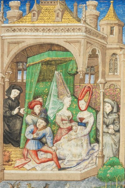 Page de "La Belle Dame Sans Merci" par Alain Chartier, Paris, début du 15ème siècle - Dunois Master