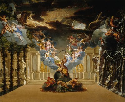 Décor de scène pour le Prologue de la Tragédie lyrique Atys de Jean-Baptiste Lully, vers 1708 - Duplessis