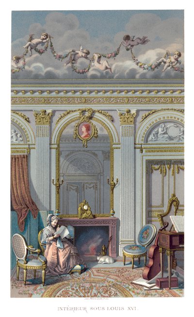 Intérieur sous Louis XVI, 1885 - Durin