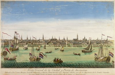Vue générale du port et de la ville d
