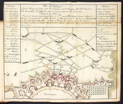 Plan coloré du siège de Bergen op Zoom - Dutch School