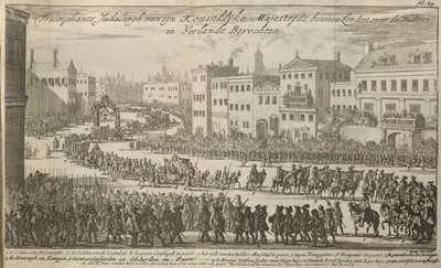 Une procession pour le roi Guillaume III - Dutch School