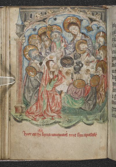 La Cène, c.1410-20 (vélin) - Dutch School
