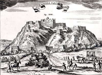 Bietala, forteresse du Grand Lama, Royaume de Lhassa, illustration de 