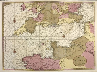Carte de la Manche. Carte montrant la Manche - Dutch School