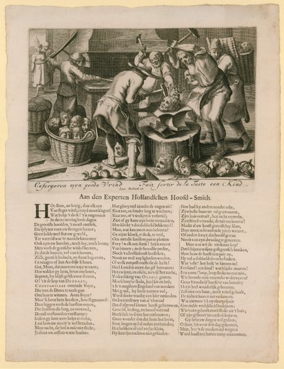 Ceforgeron myn goede vrind. Caricature concernant la succession au trône anglais, 1688-89 - Dutch School