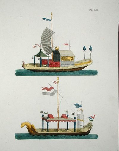Bateaux ornés chinois, de 