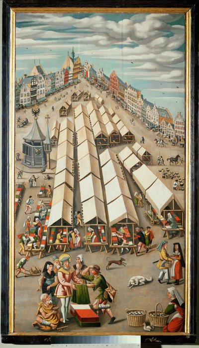 Marché aux tissus à 