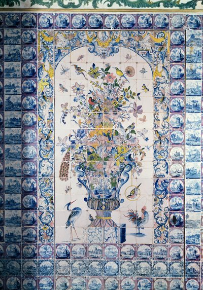 Panneau de carreaux de Delft de la salle de bain - Dutch School