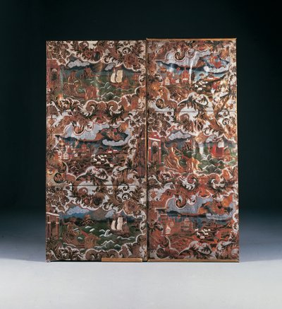 Panneaux décorés en relief et polychromes, fin du 17ème siècle - Dutch School