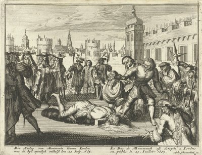 Exécution du duc de Monmouth, 15 juillet 1685 gravure - Dutch School