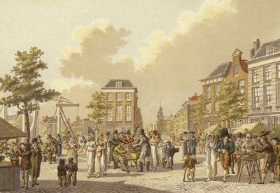 Marché aux fleurs, Rotterdam, 1807 - Dutch School