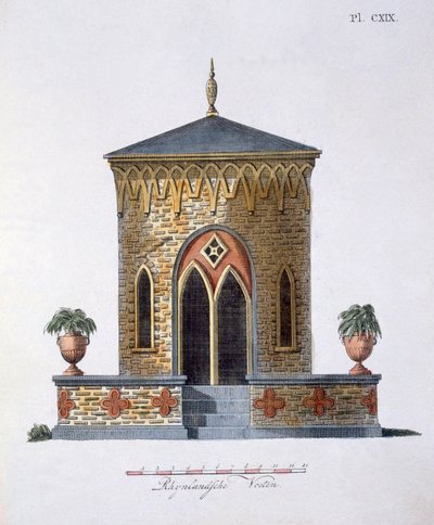 Décorations de jardin, du Magazine of Garden Gems par G. van Laar, publié en 1802 - Dutch School