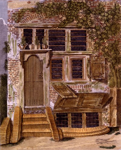 Design de cottage de jardin du Magazine of Garden Gems par G. van Laar, publié en 1802 - Dutch School