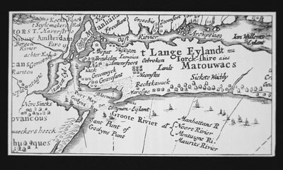 Histoire de la ville de New York : Carte hollandaise montrant la reprise de Manhattan - Dutch School