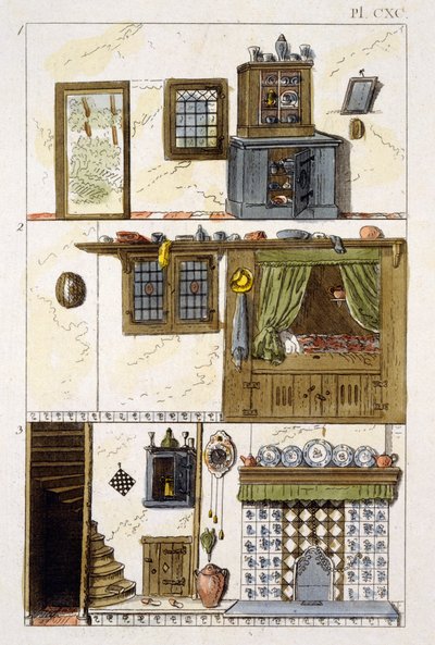 Illustration du Magazine of Garden Gems par G Van Laar, 1802 - Dutch School