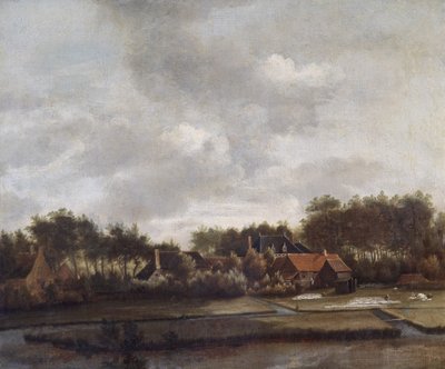 Paysage avec terrains de blanchiment - Dutch School
