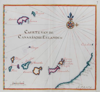 Carte des Îles Canaries - Dutch School